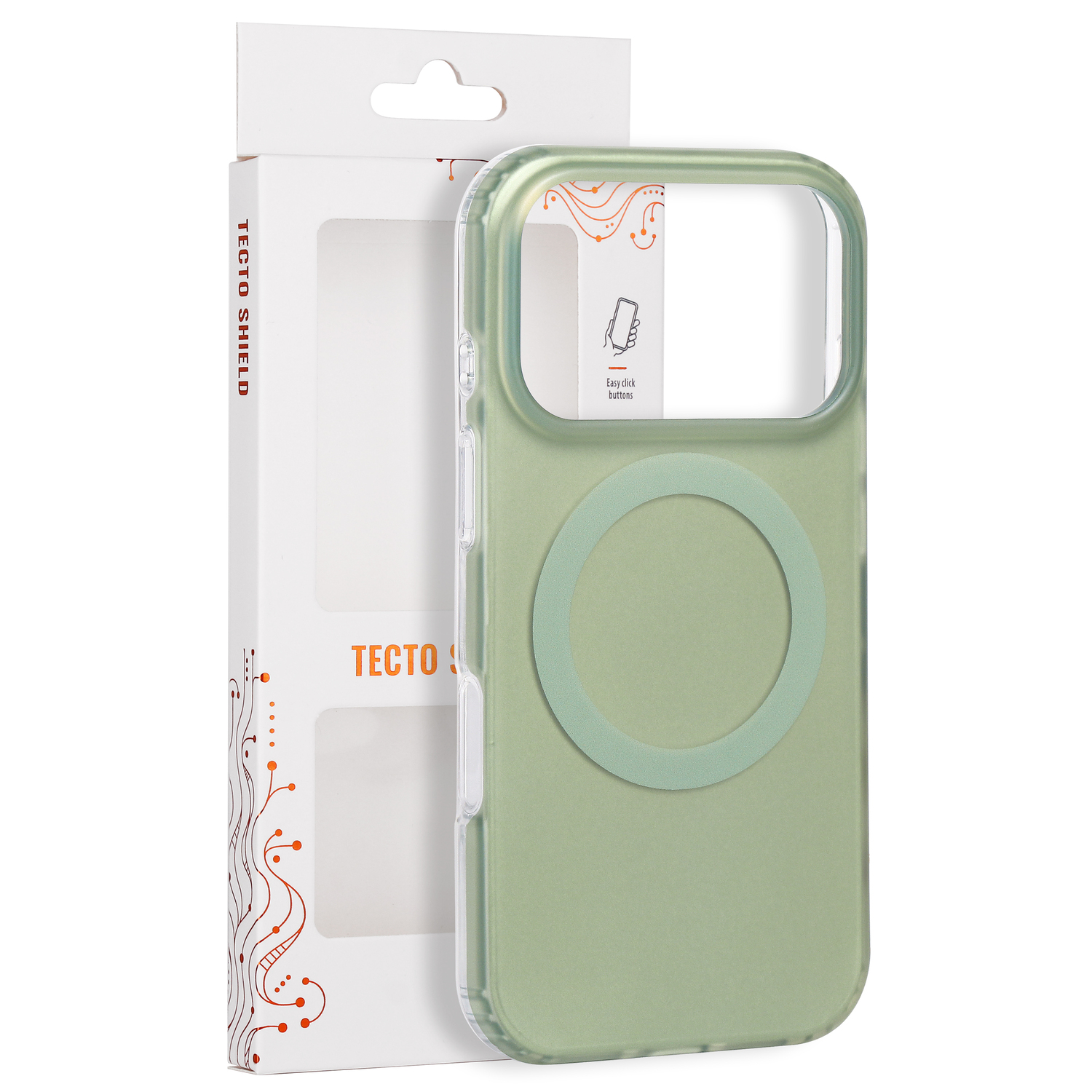 Tecto Shield Mistiq Mag skal för iPhone 17 Pro / 18 Pro olive