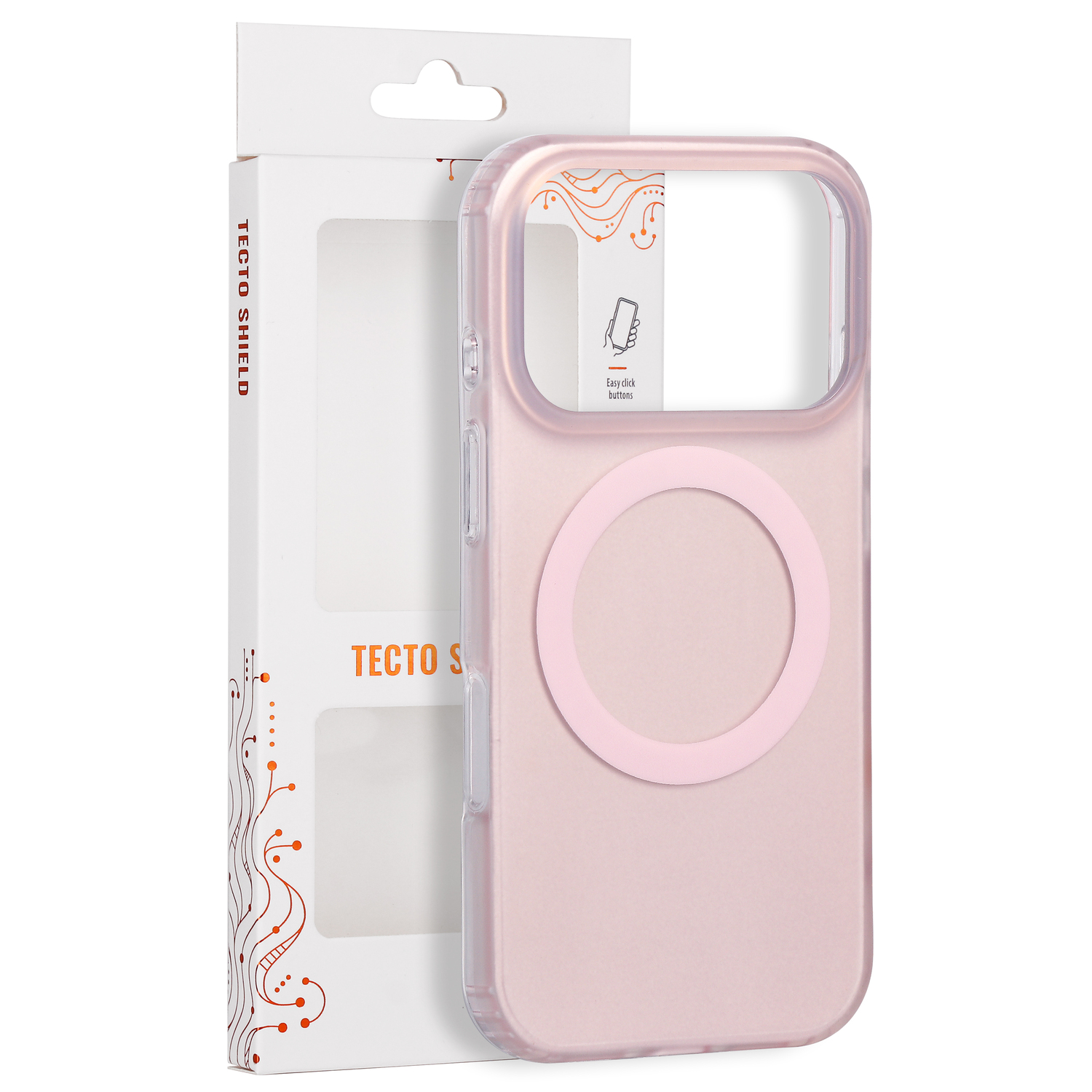 Tecto Shield Mistiq Mag skal för iPhone 17 Pro / 18 Pro rosa