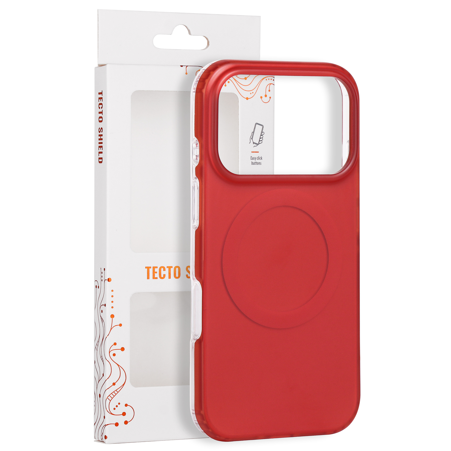 Tecto Shield Mistiq Mag skal för iPhone 17 Pro / 18 Pro röd