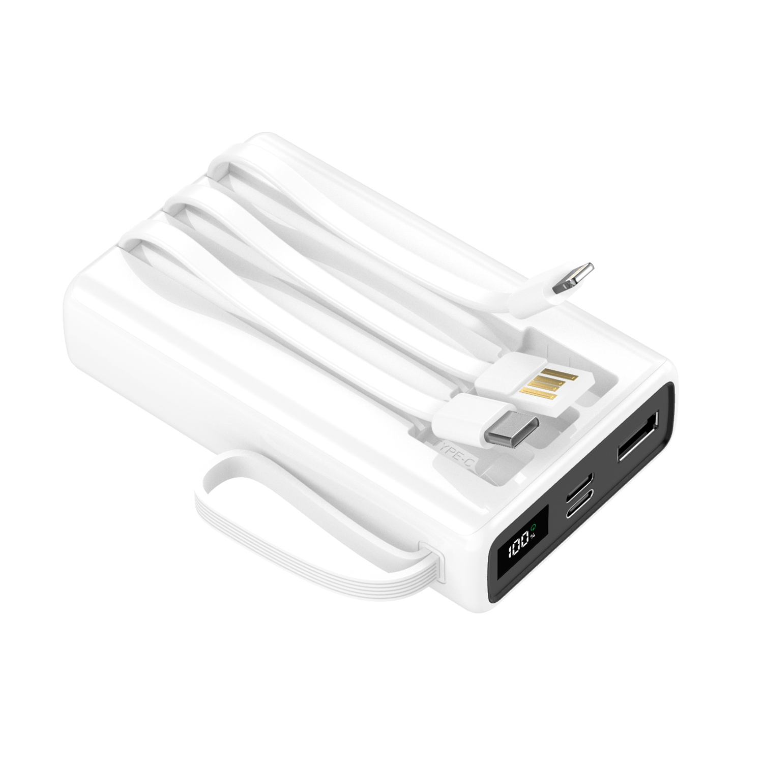 Setty power bank 10000 mAh with cables SPB-LC-210 vit