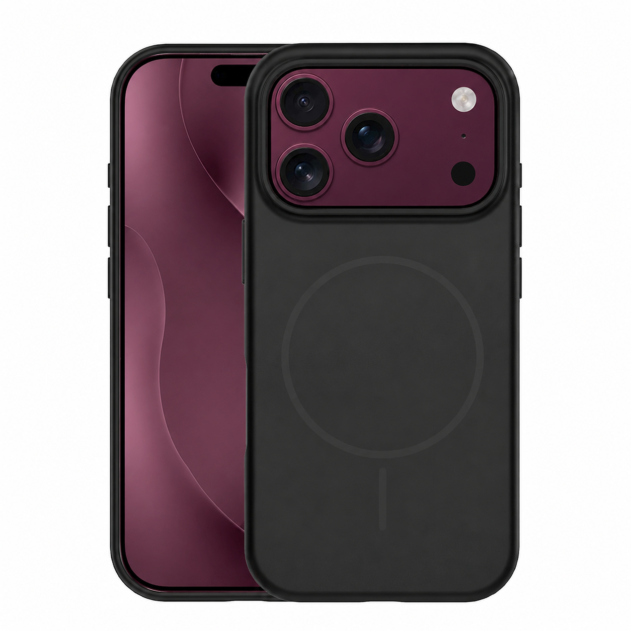 Silicone Thin Mag skal för iPhone 17 Pro / 18 Pro svart