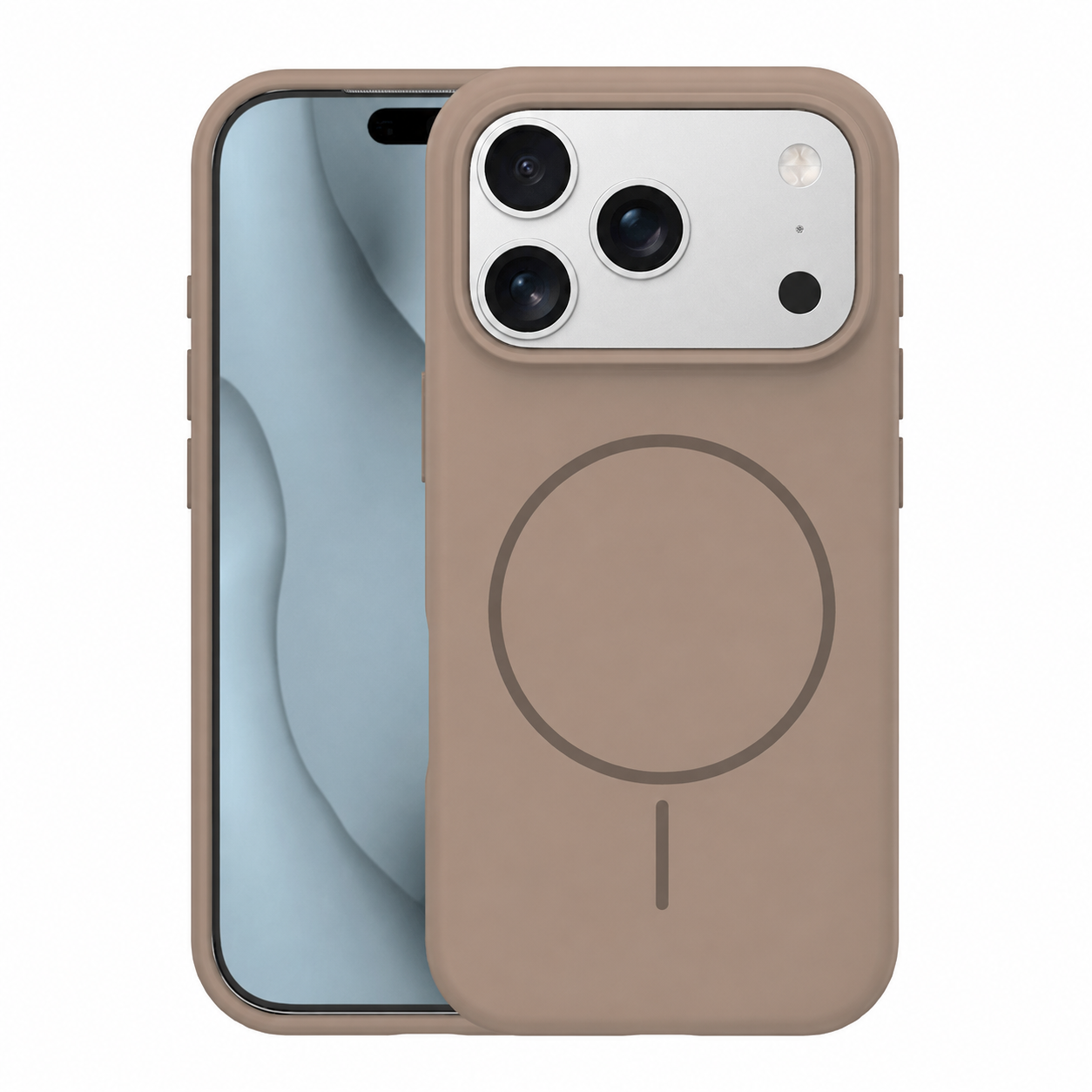 Silicone Thin Mag skal för iPhone 17 Pro / 18 Pro brun