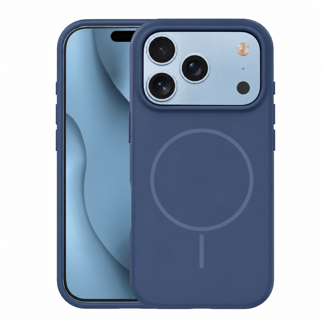 Silicone Thin Mag skal för iPhone 17 Pro / 18 Pro mörkblå