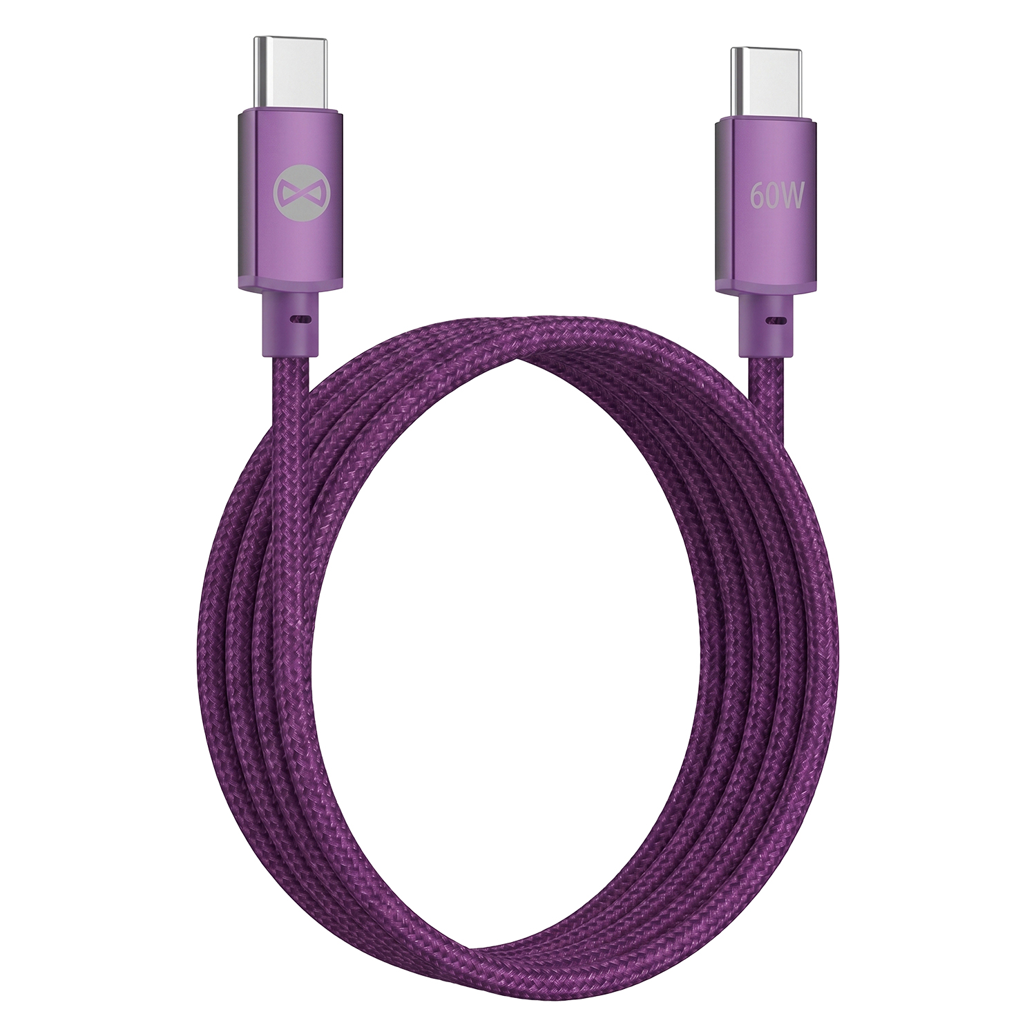 Forever Vibe kabel USB-C - USB-C 1,0 m 60W dark cherry