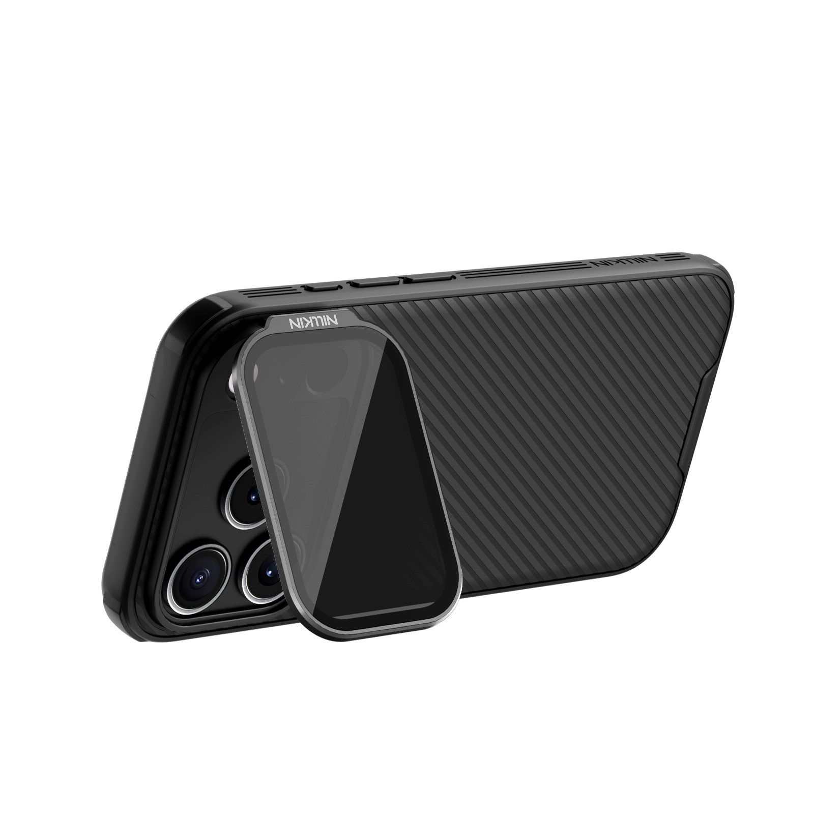 Nillkin CamShield Prop Magnetic fodral för iPhone 17 Pro / iPhone 18 Pro svart (transparent Lens skal Version)