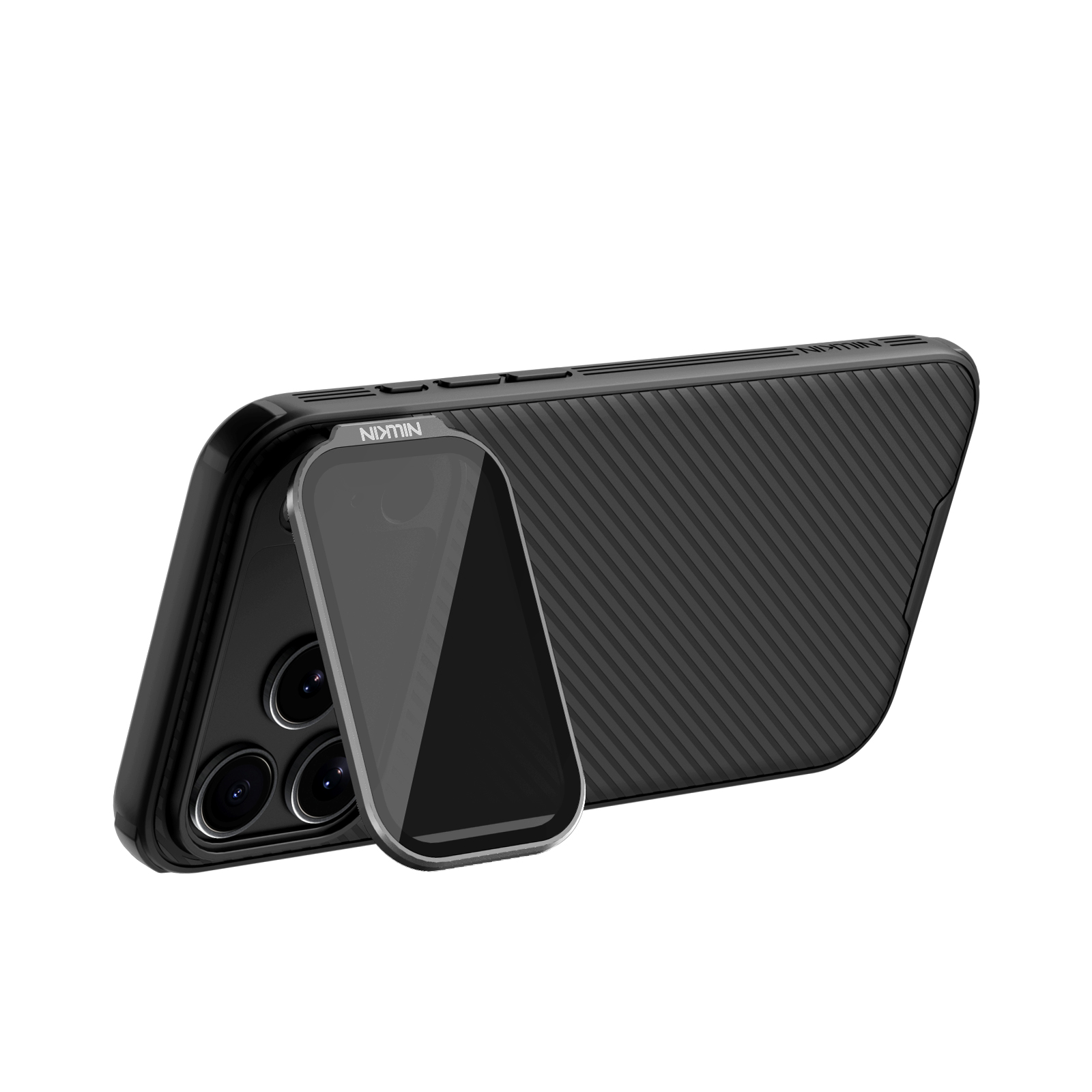 Nillkin CamShield Prop Magnetic fodral för iPhone 17 Pro Max / iPhone 18 Pro Max svart (transparent Lens skal Version)