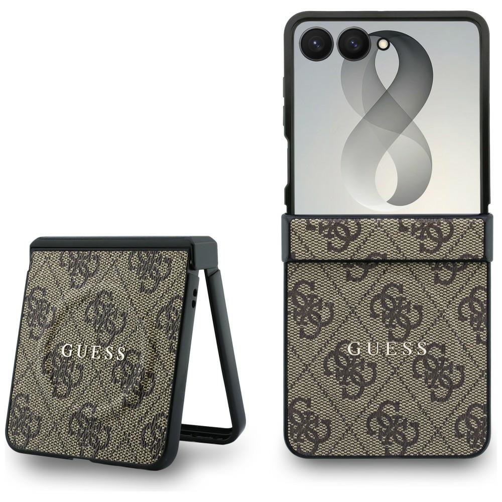 Guess HC Magnetic 4G PU CLASSIC fodral för Samsung Galaxy Z Flip 8 brun