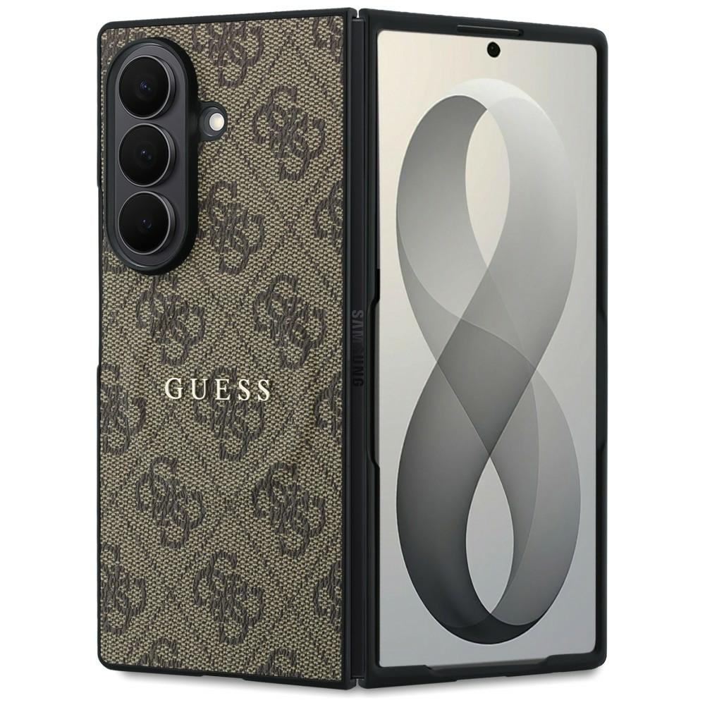 Guess HC Magnetic 4G PU CLASSIC fodral för Samsung Galaxy Z Fold 8 Ultra brun