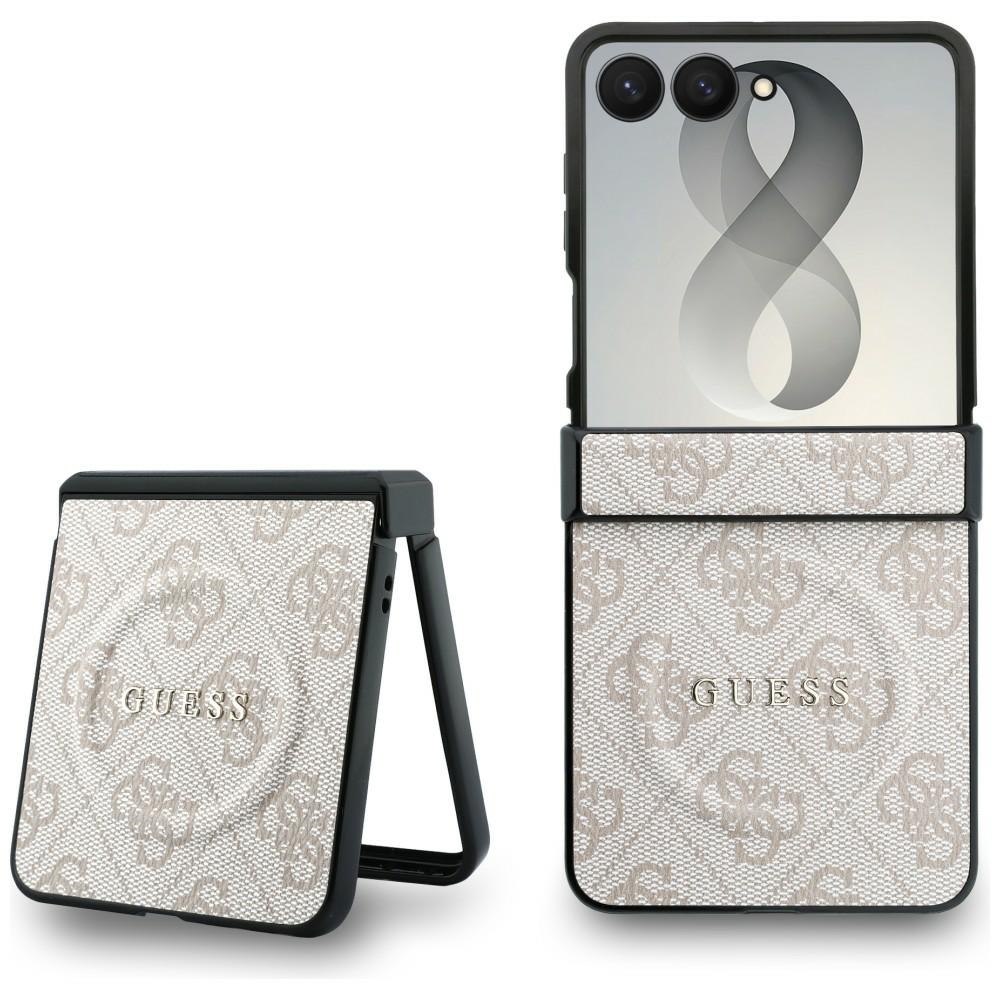 Guess HC Magnetic 4G PU CLASSIC fodral för Samsung Galaxy Z Flip 8 rosa