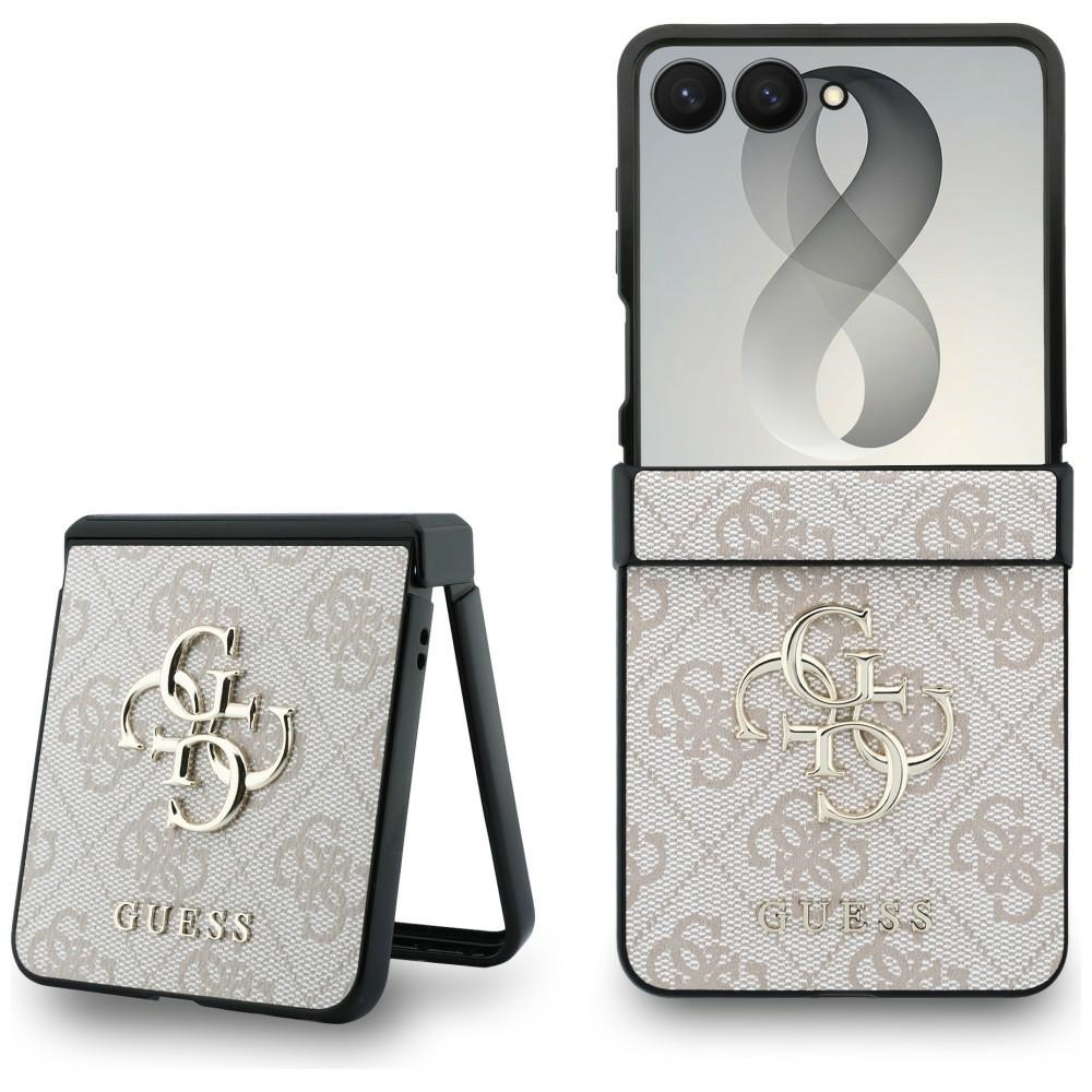 Guess HC 4G PU BIG Logo fodral för Samsung Galaxy Z Flip 8 rosa