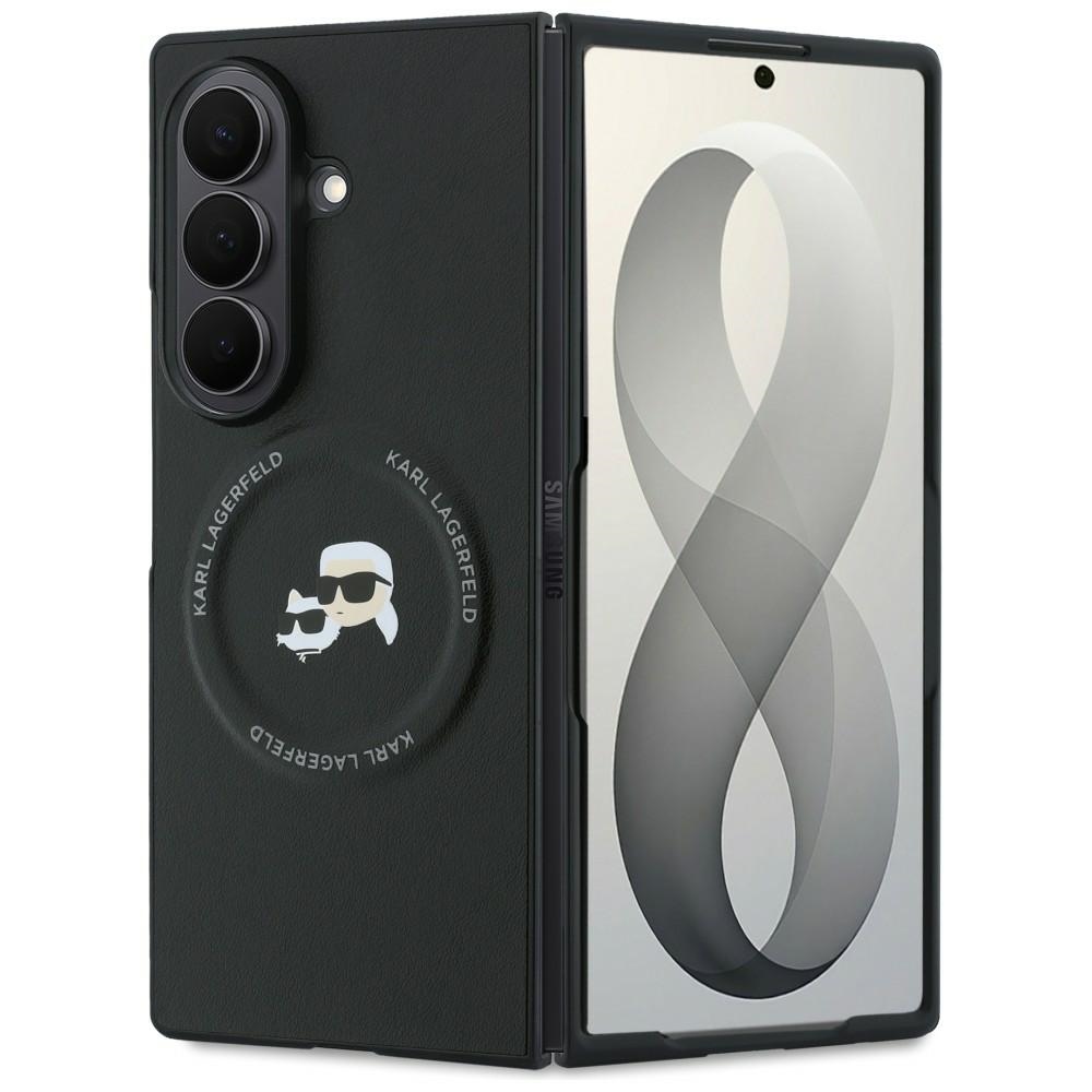 Karl Lagerfeld HC Magnetic PU K&C Pins fodral för Samsung Galaxy Z Fold 8 Ultra svart