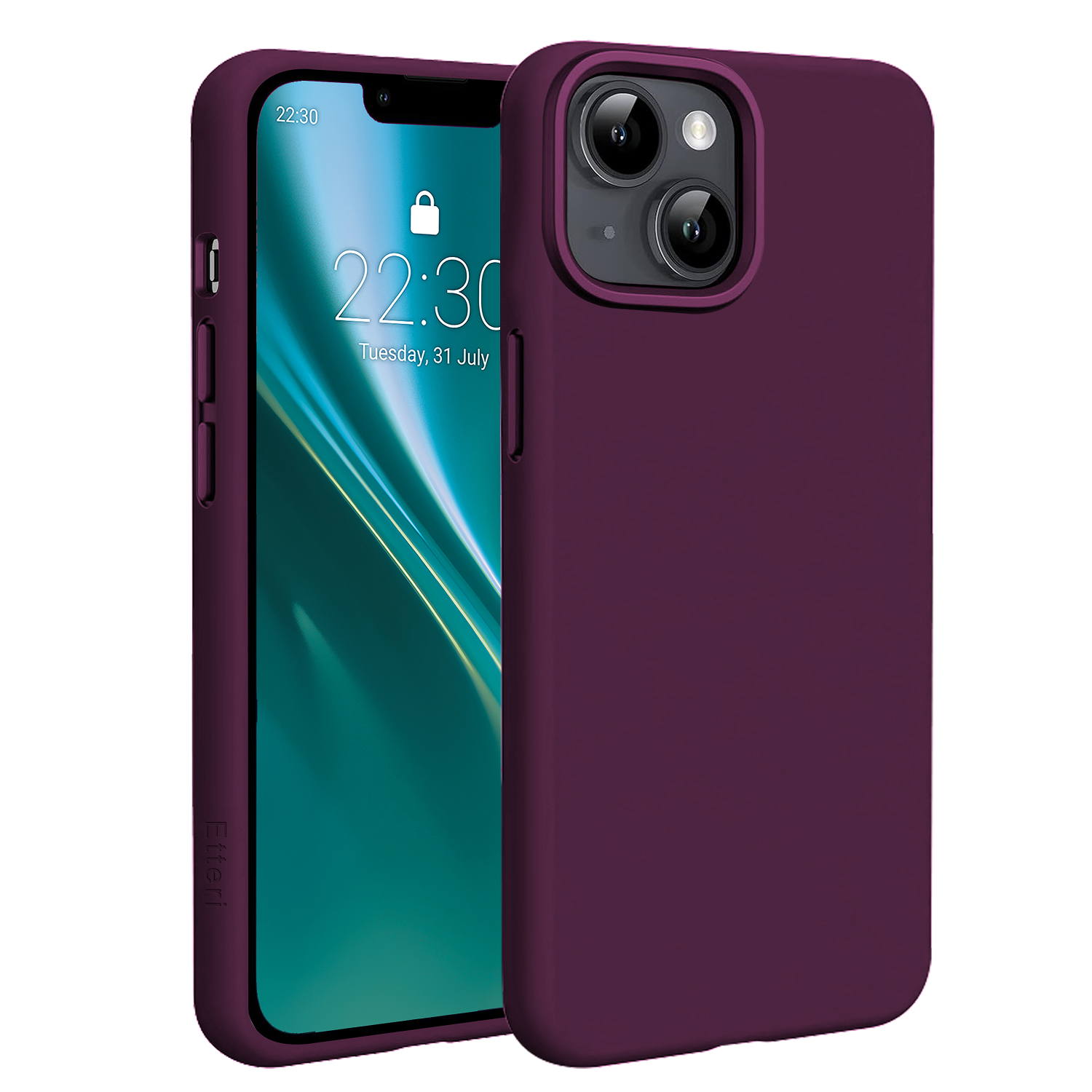 Etteri Silicone Mag skal för iPhone 13 dark cherry