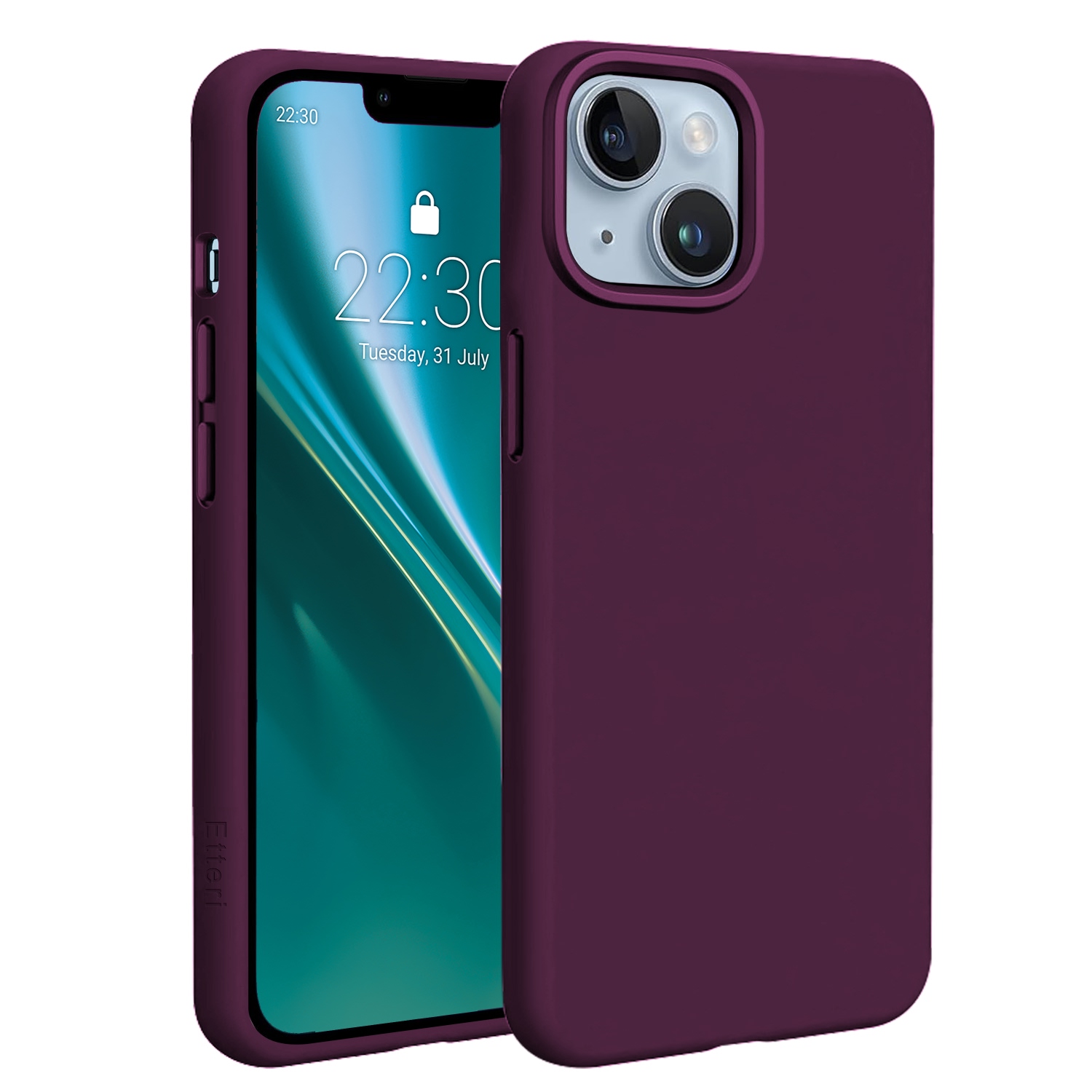Etteri Silicone Mag skal för iPhone 14 dark cherry