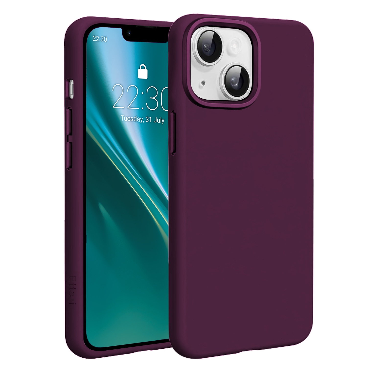 Etteri Silicone Mag skal för iPhone 15 dark cherry