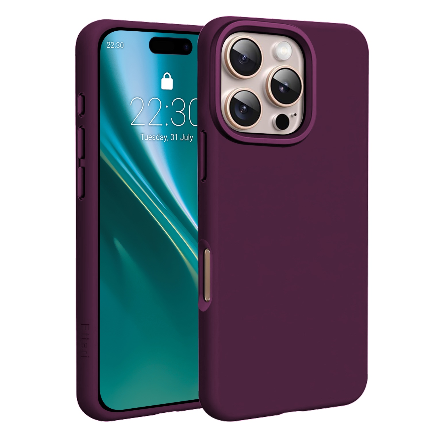 Etteri Silicone Mag skal för iPhone 16 Pro dark cherry