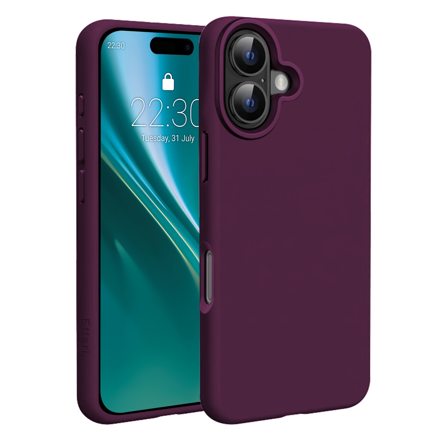 Etteri Silicone Mag skal för iPhone 17 dark cherry