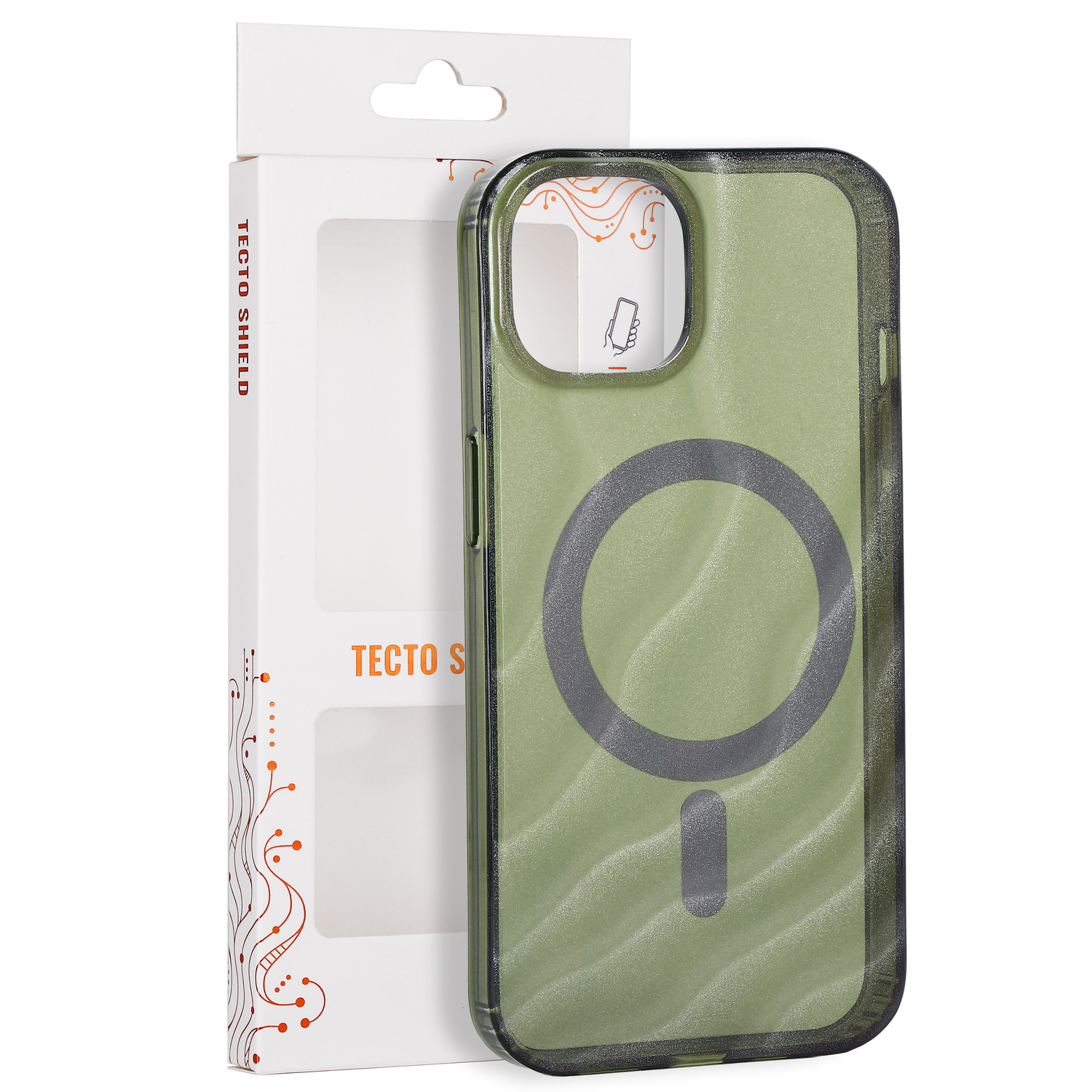 Tecto Shield Desert Mag skal för iPhone 13 / 14 dark olive