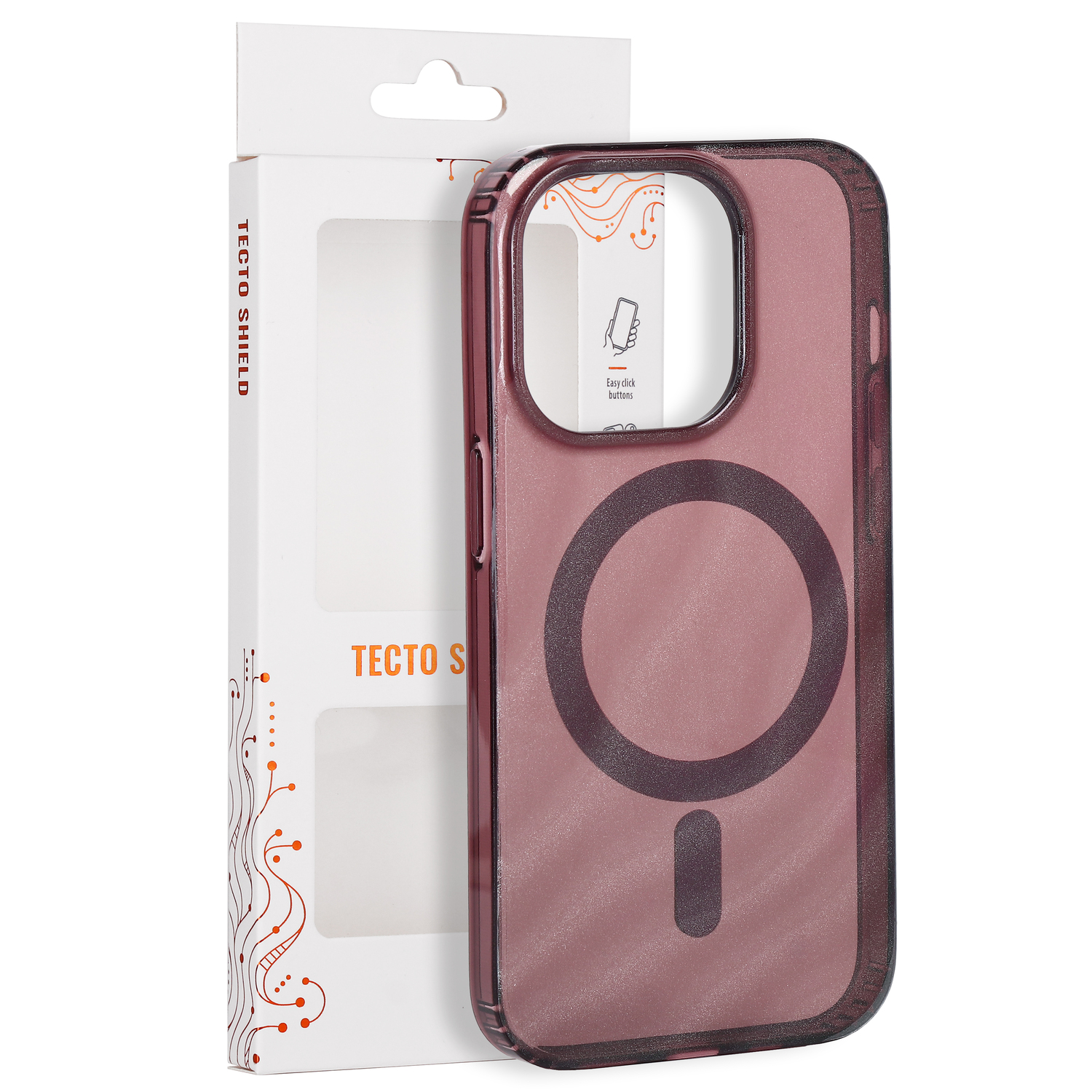 Tecto Shield Desert Mag skal för iPhone 14 Pro mahogany