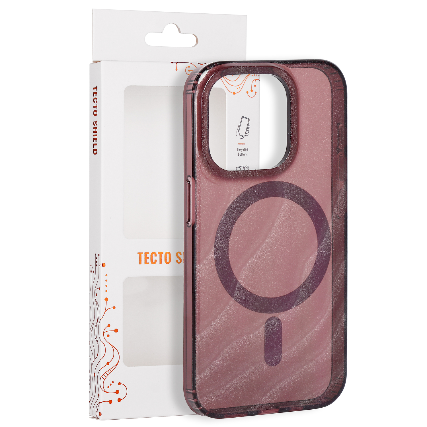 Tecto Shield Desert Mag skal för iPhone 15 Pro Max mahogany