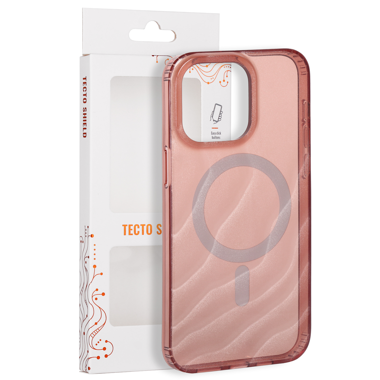 Tecto Shield Desert Mag skal för iPhone 15 Pro Max terracota