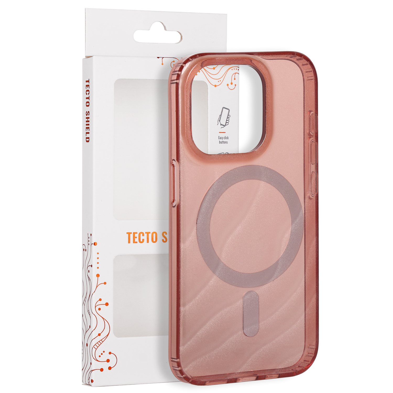 Tecto Shield Desert Mag skal för iPhone 15 Pro terracota