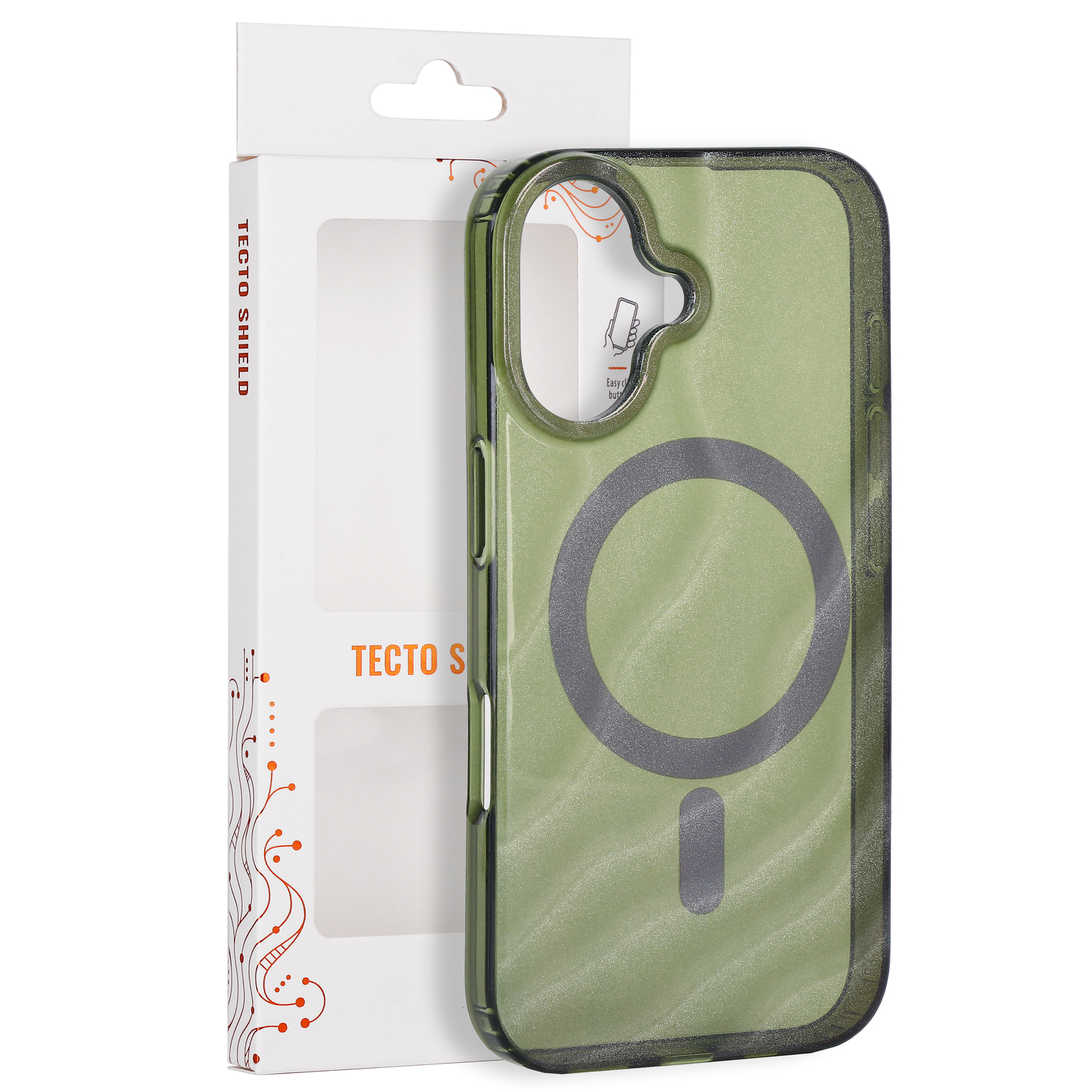 Tecto Shield Desert Mag skal för iPhone 16 dark olive