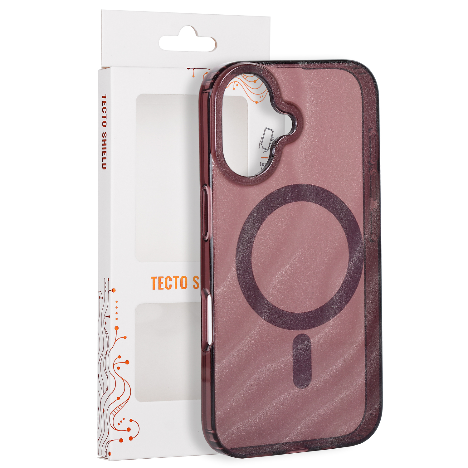Tecto Shield Desert Mag skal för iPhone 16 mahogany
