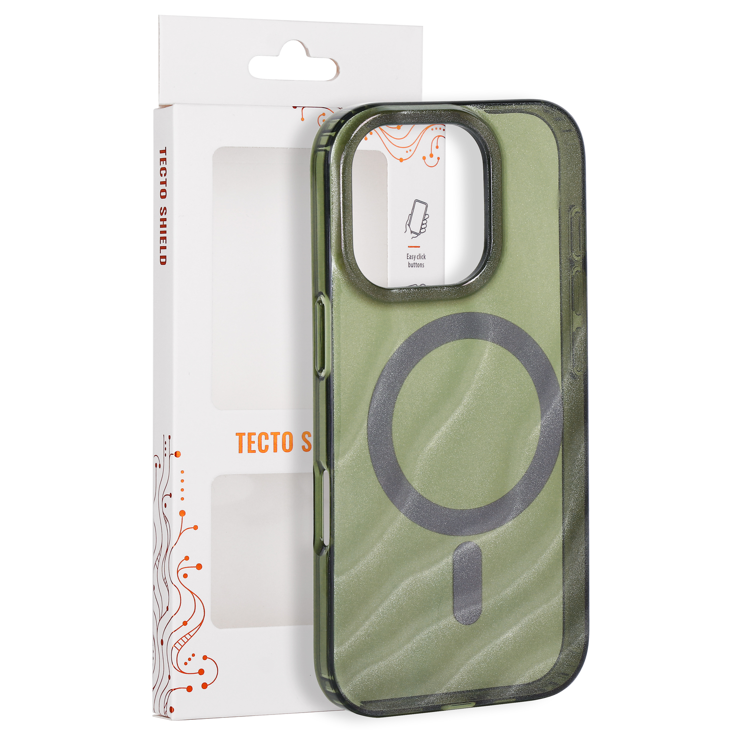 Tecto Shield Desert Mag skal för iPhone 16 Pro dark olive