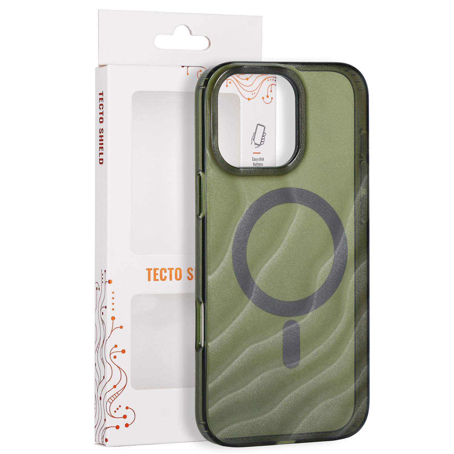 Tecto Shield Desert Mag skal för iPhone 16 Pro Max dark olive