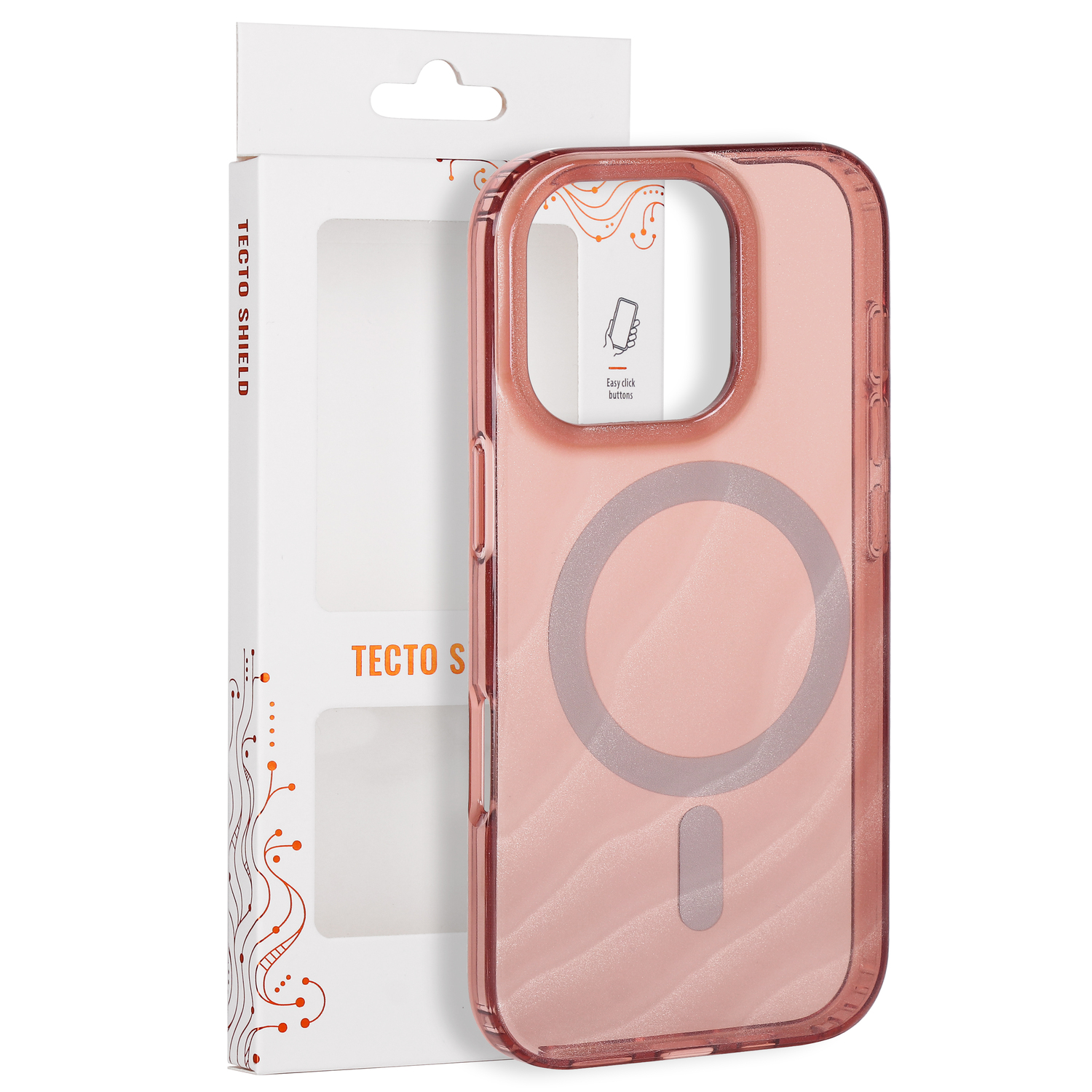 Tecto Shield Desert Mag skal för iPhone 16 Pro terracota