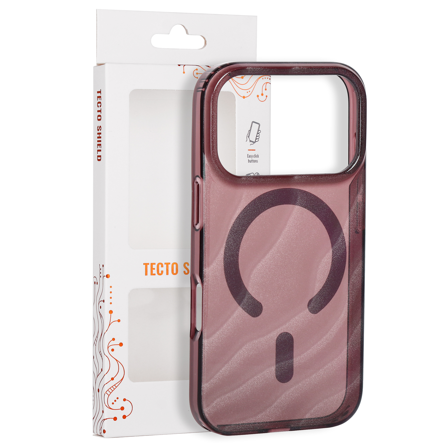 Tecto Shield Desert Mag skal för iPhone 17 Pro / iPhone 18 Pro mahogany