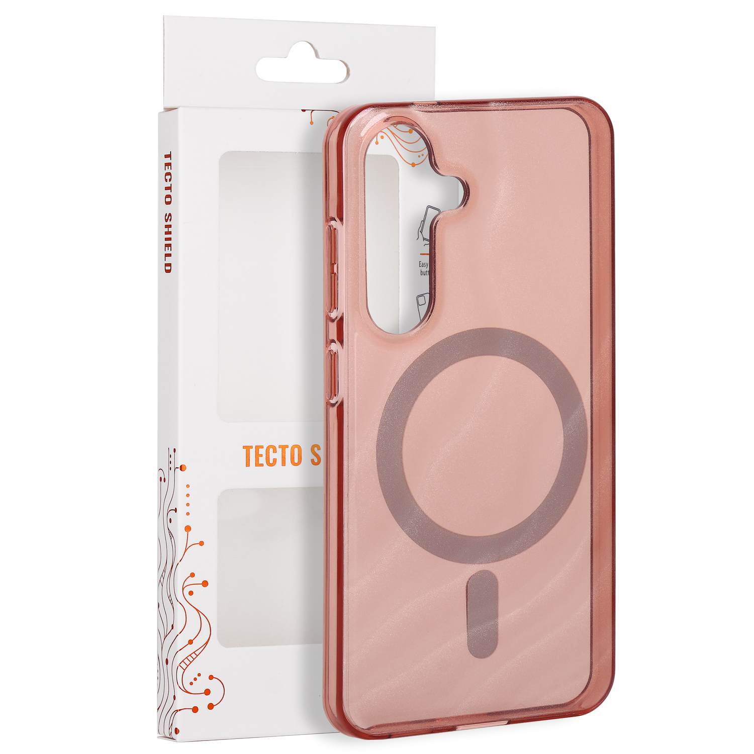 Tecto Shield Desert Mag skal för Samsung Galaxy S25 terracota