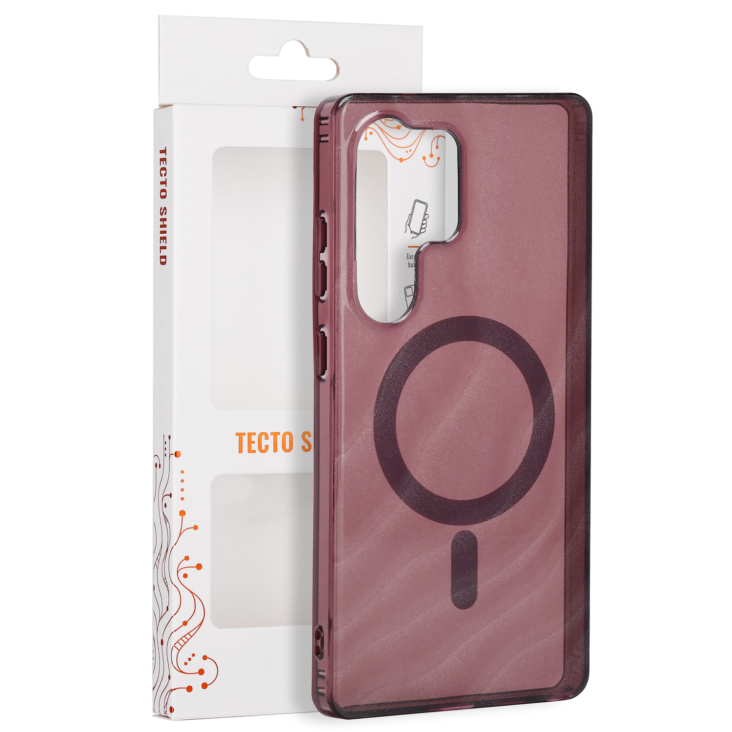 Tecto Shield Desert Mag skal för Samsung Galaxy S25 Ultra mahogany
