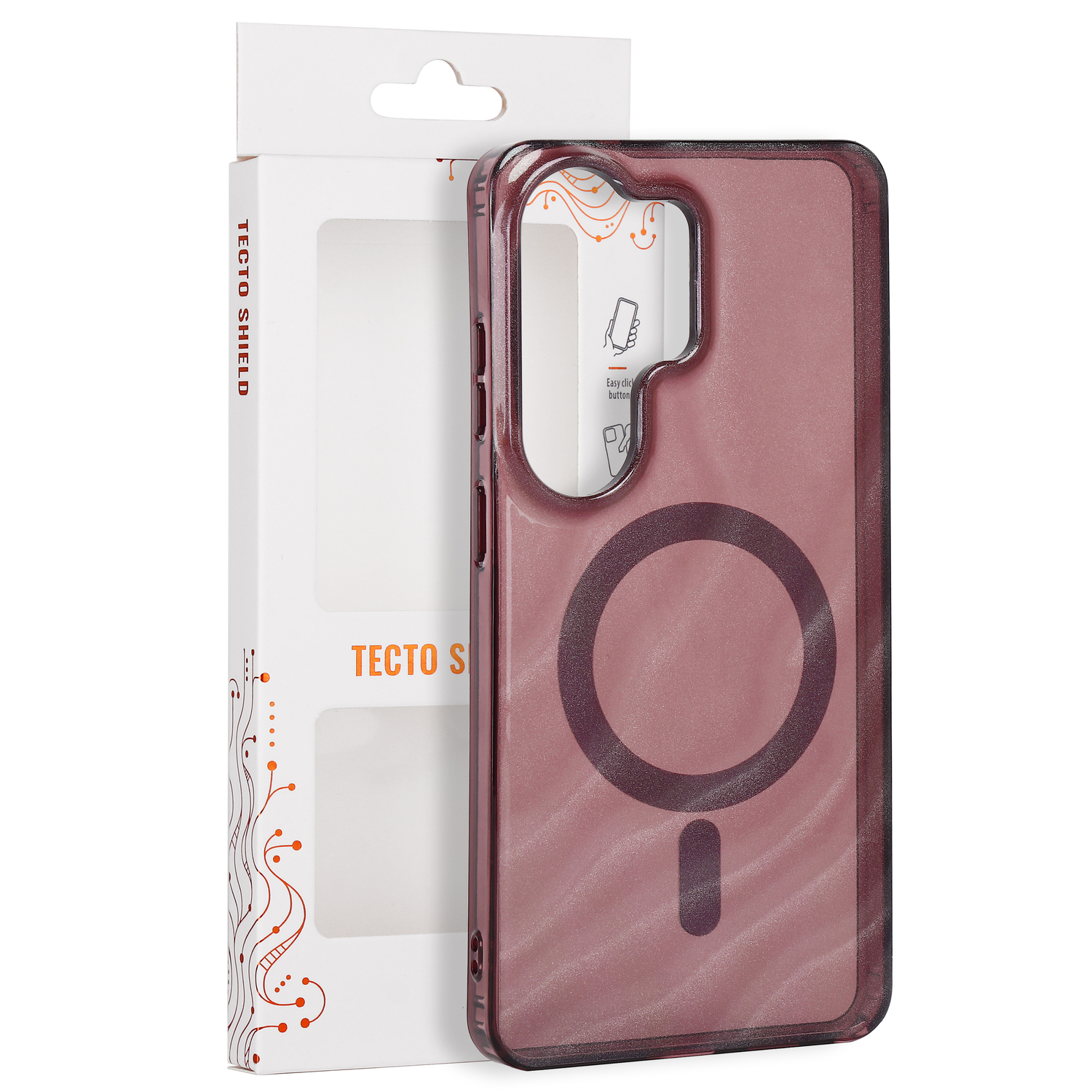Tecto Shield Desert Mag skal för Samsung Galaxy S26 Ultra mahogany