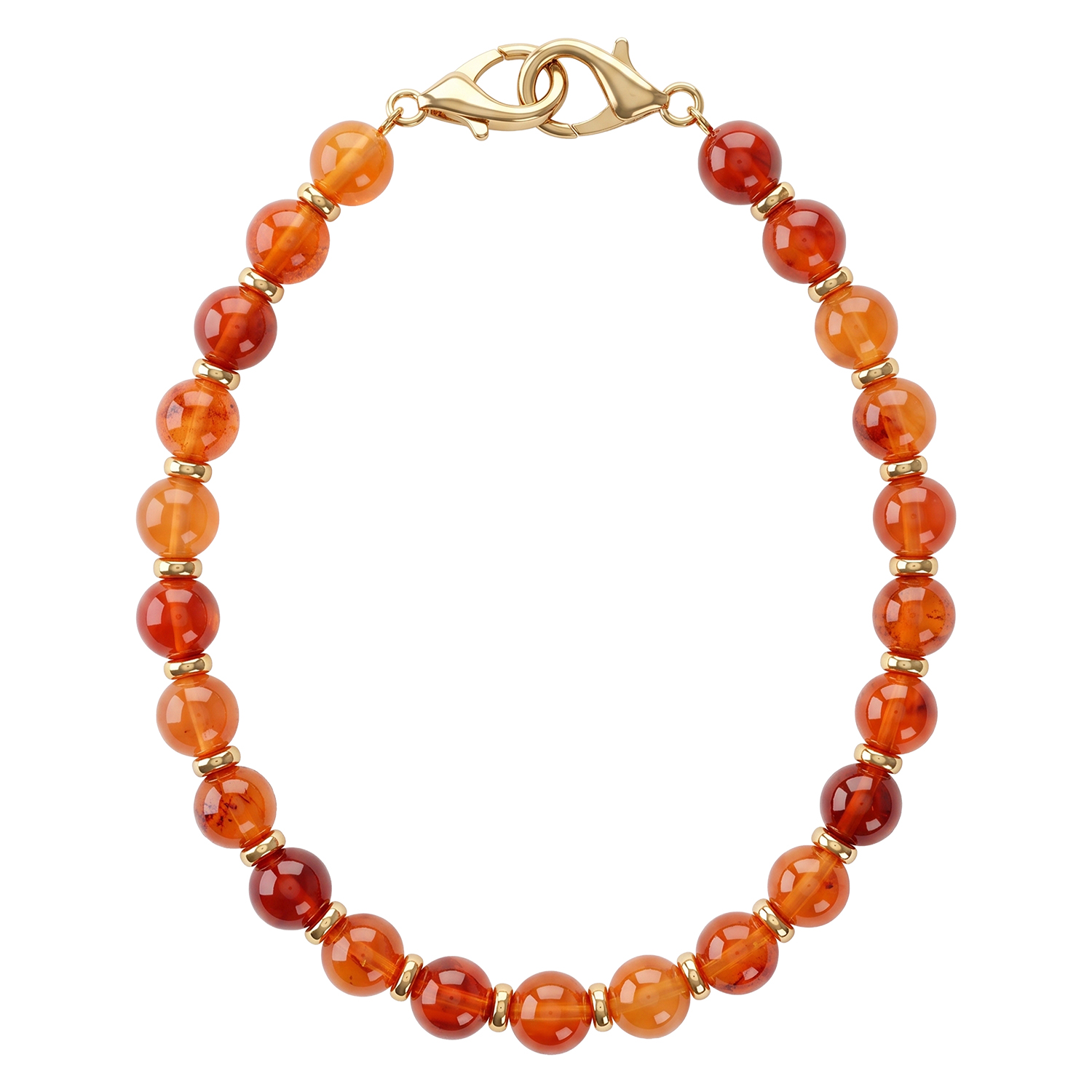 Beaded phone strap brun