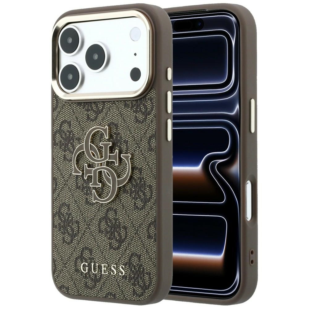 Guess 4G & Big Resin Logo fodral för iPhone 18 Pro / iPhone 17 Pro brun