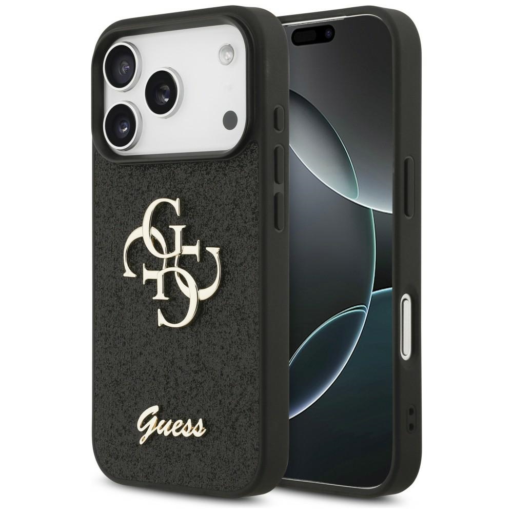 Guess Fixed Glitter Big 4G fodral för iPhone 18 Pro / iPhone 17 Pro svart
