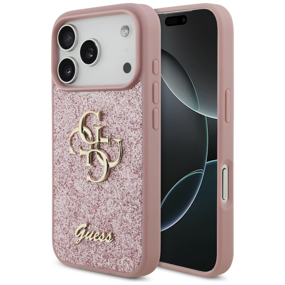 Guess Fixed Glitter Big 4G fodral för iPhone 18 Pro / iPhone 17 Pro rosa