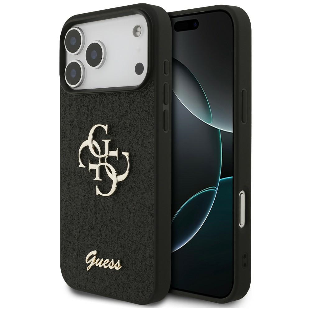 Guess Fixed Glitter Big 4G fodral för iPhone 18 Pro Max / iPhone 17 Pro Max svart