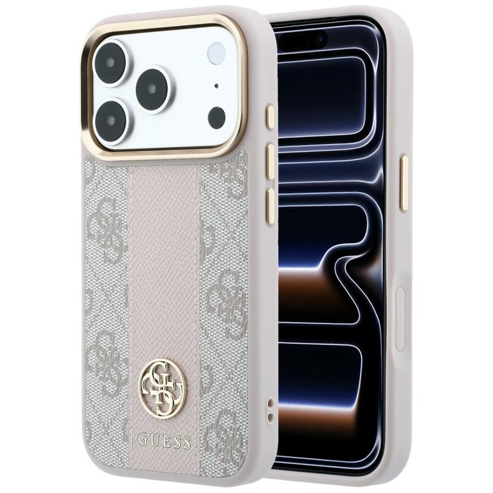 Guess 4G with Stripe Round and Classic Logos MagSafe fodral för Iphone 18 Pro Max / 17 Pro Max rosa