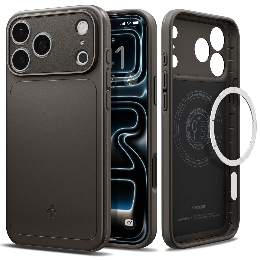 Spigen Thin Fit Magsafe fodral för Iphone 17 Pro / 18 Pro graphite