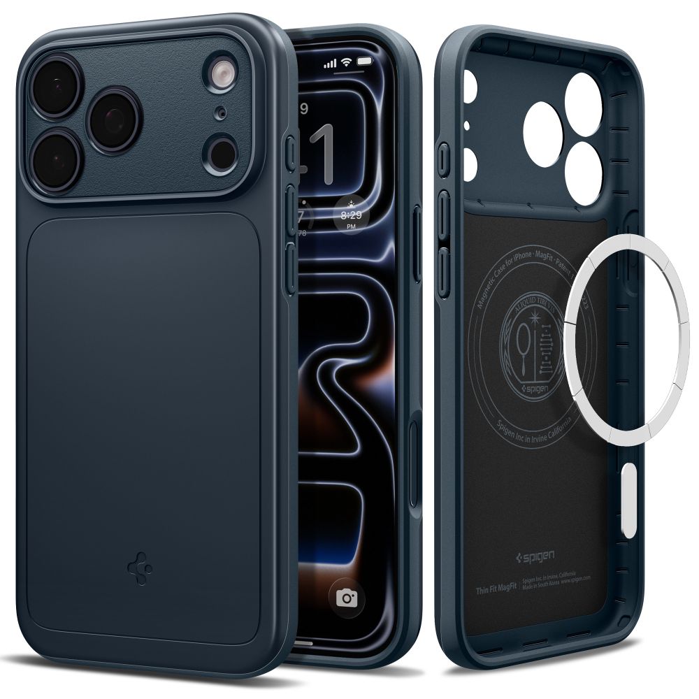 Spigen Thin Fit Magsafe fodral för Iphone 17 Pro Max / 18 Pro Max blå