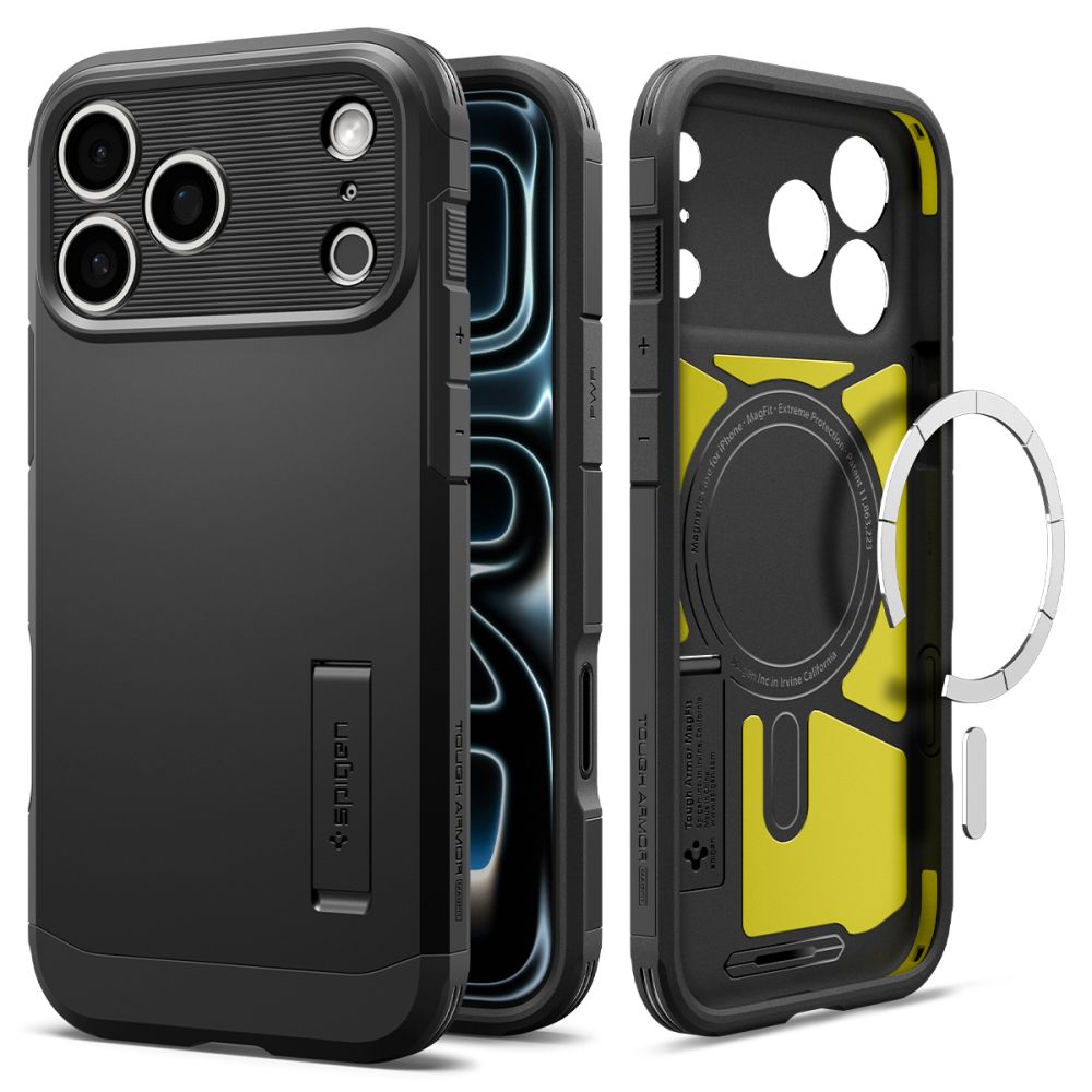Spigen Tough Armor T Magsafe fodral för Iphone 17 Pro / 18 Pro svart
