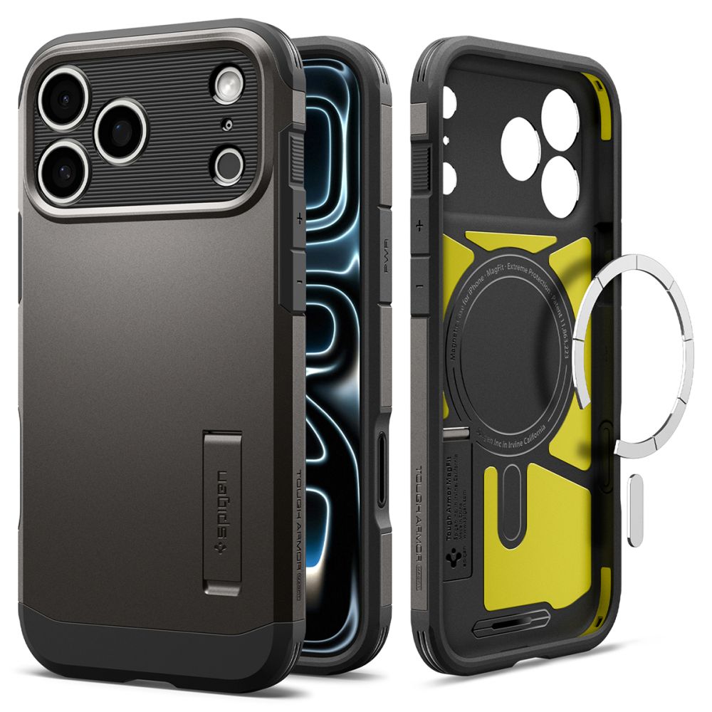 Spigen Tough Armor T Magsafe fodral för Iphone 17 Pro / 18 Pro graphite