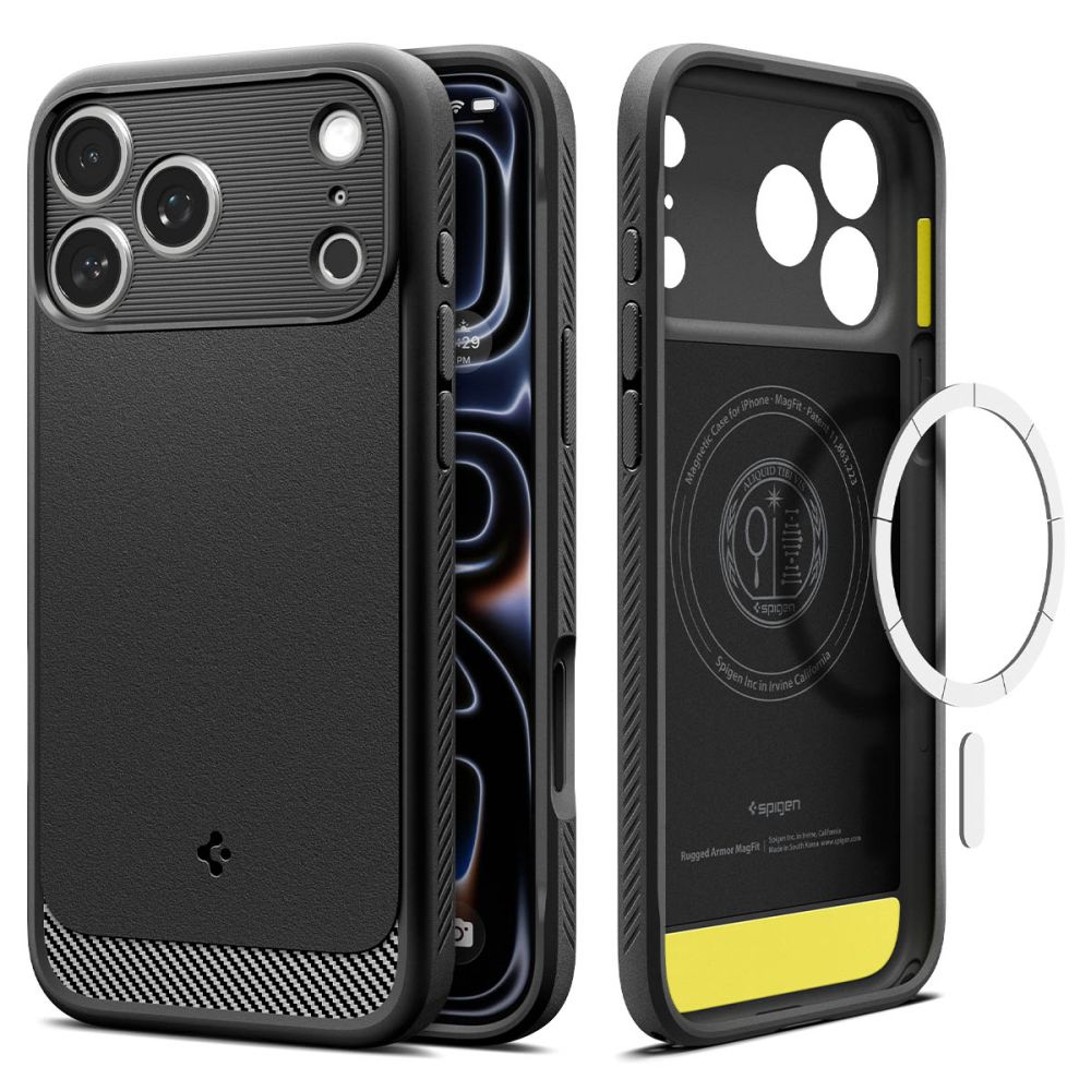 Spigen Rugged Armor MagSafe fodral för iPhone 17 Pro Max / 18 Pro Max Matte svart