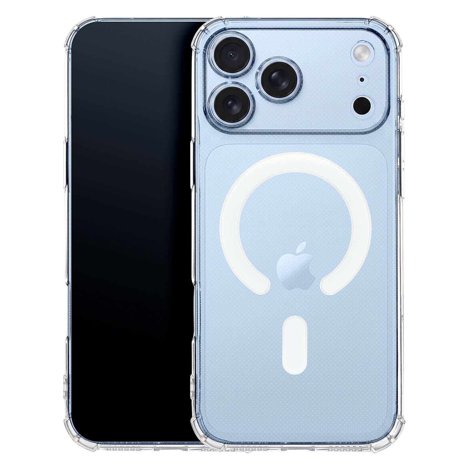 Anti Shock 1,5 mm Mag skal för iPhone 17 Pro / iPhone 18 Pro transparent camera protection