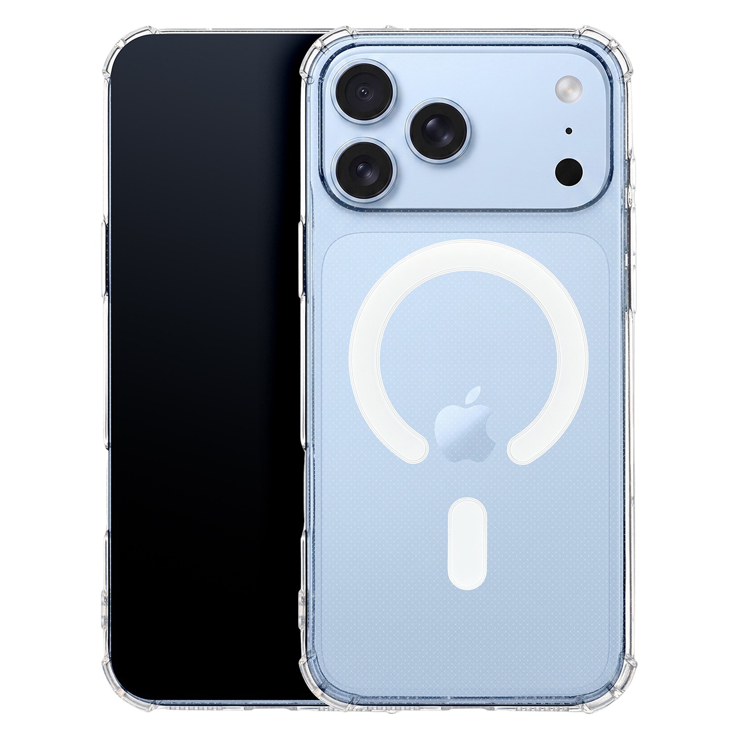 Anti Shock 1,5 mm Mag skal för iPhone 17 Pro Max / iPhone 18 Pro Max 6,9 transparent big hole