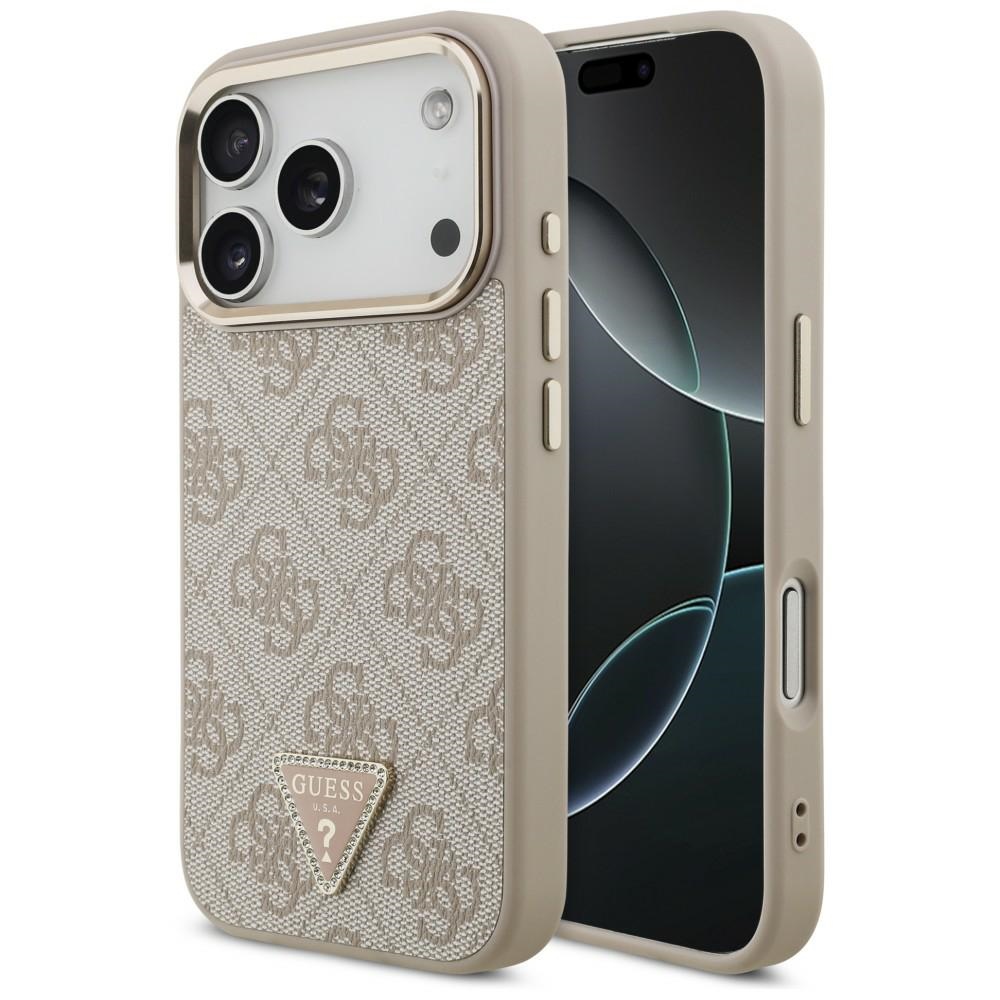 Guess 4G Triangle Logo MagSafe fodral för Iphone 18 Pro / 17 Pro rosa guld