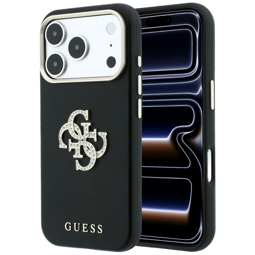Guess Smooth & Big Strass Logo fodral för Iphone 18 Pro / 17 Pro svart
