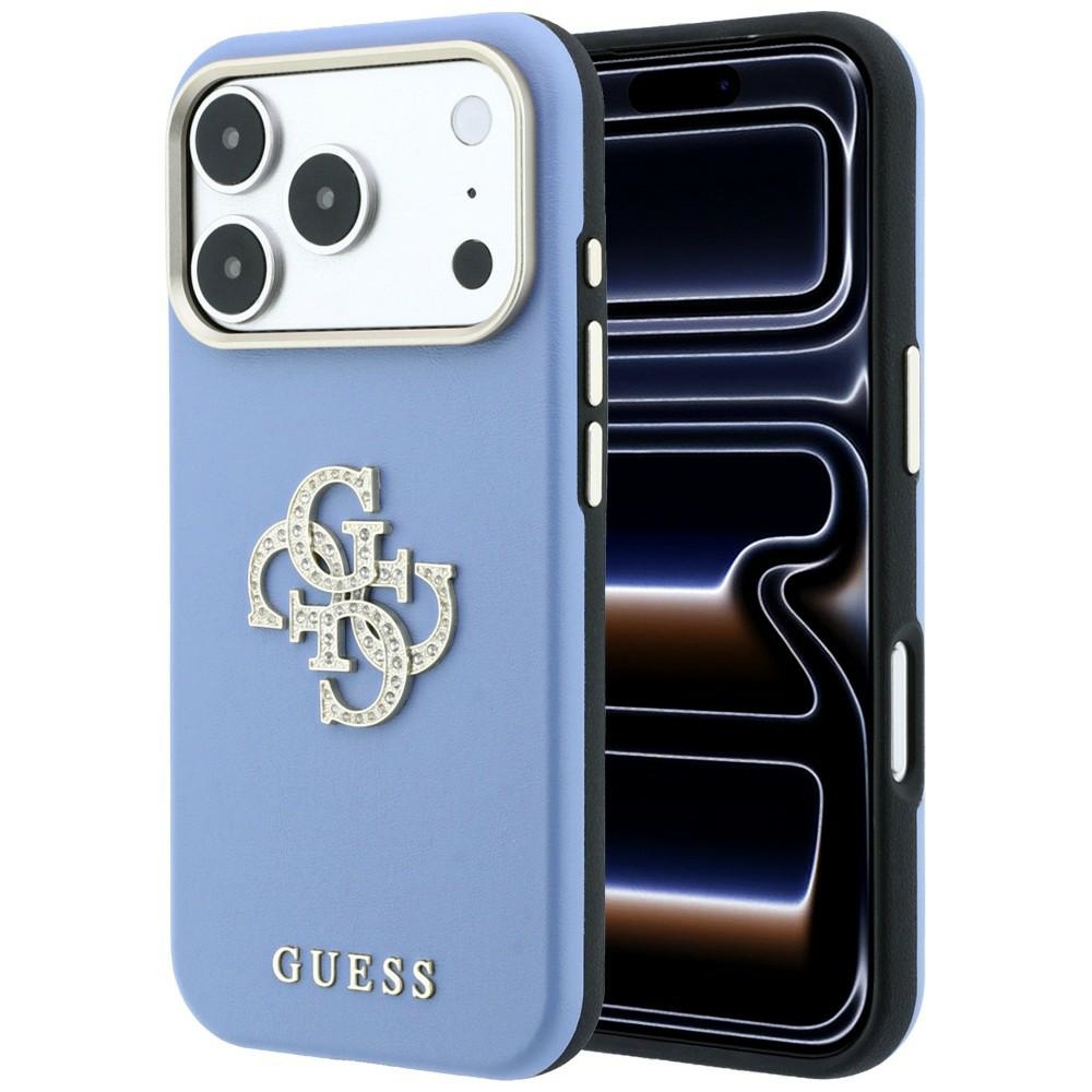 Guess Smooth & Big Strass Logo fodral för Iphone 18 Pro / 17 Pro blå